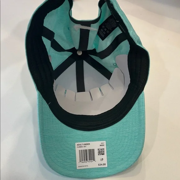 Nike Aqua Cap with White Swoosh - Picture 3 of 4